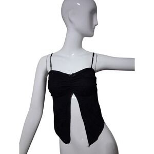 Y2k Mixed Threads Split Whimsigoth‎ Women's size X-Small Lace Dark Romantic Cami